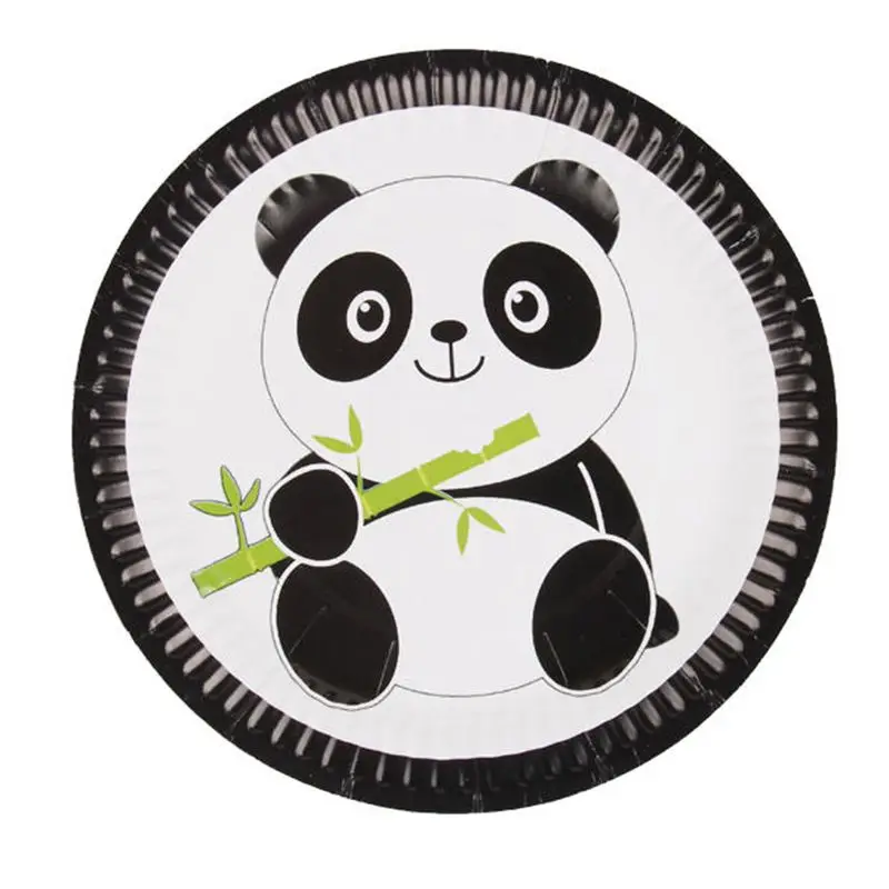 10 шт./Лот бумажные чашки в виде панды детские принадлежности для дня рождения