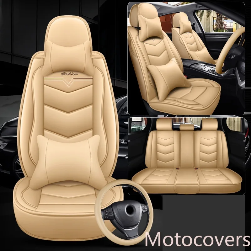 

Motocovers New Car Seat Covers For Sedan SUV Durable Leather Universal Five Seats Set For 5 Seater P34803-3