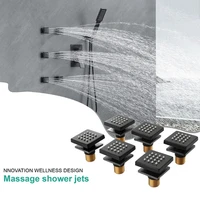 brass shower with 2 function body sprays massage spa side sprayer jets in wall mounted shower set blackch rome