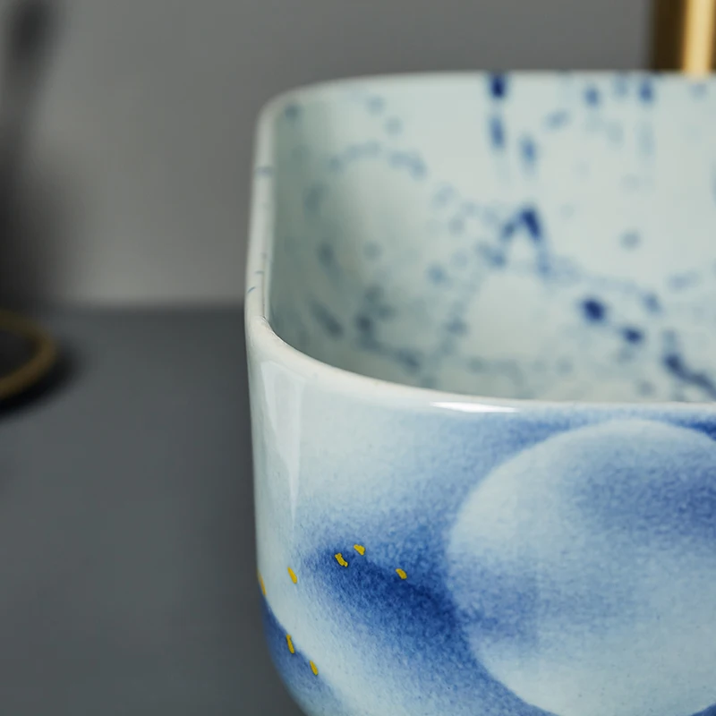 Овальная керамическая раковина Цзиндэчжэнь | Обустройство дома