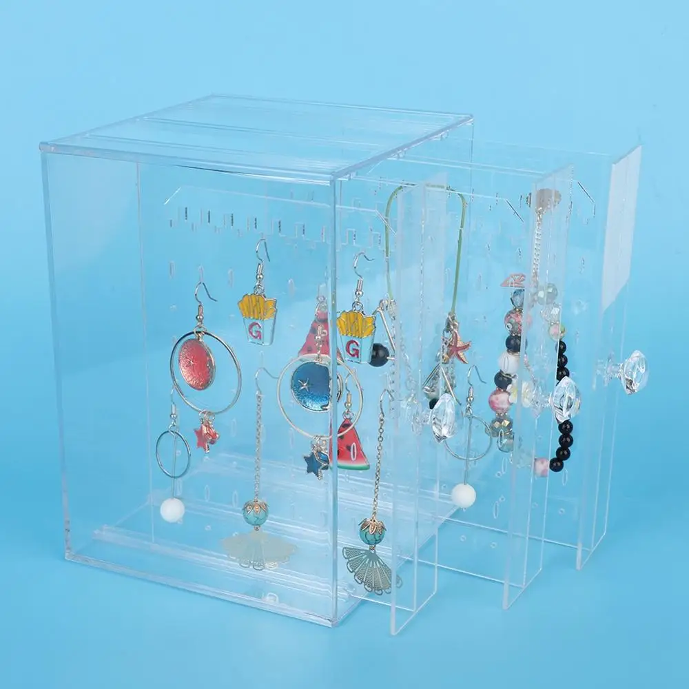 Новый акриловый держатель для ювелирных изделий серьги гвоздики прозрачный