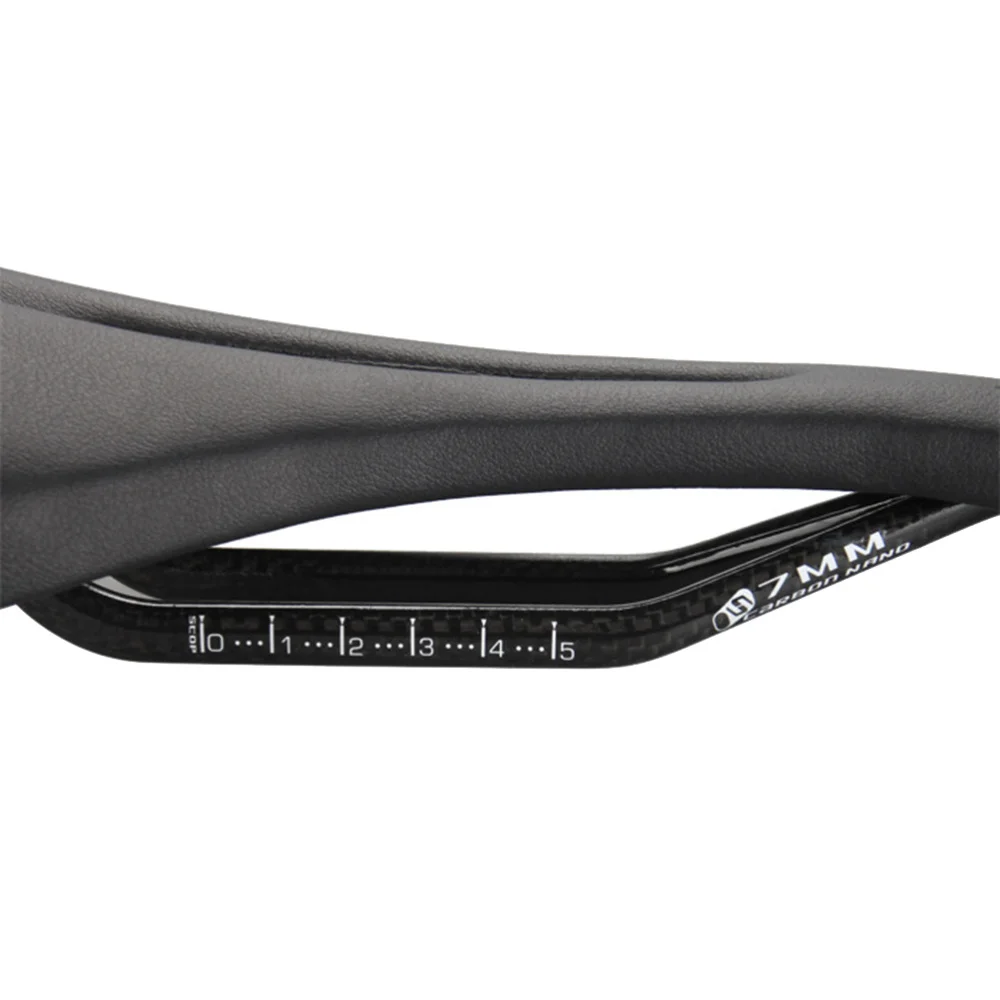 

Hollow Lightweight Full Carbon Fiber Seat Mat Carbon Bow Road Bike Seat Cushion Saddle(Black)
