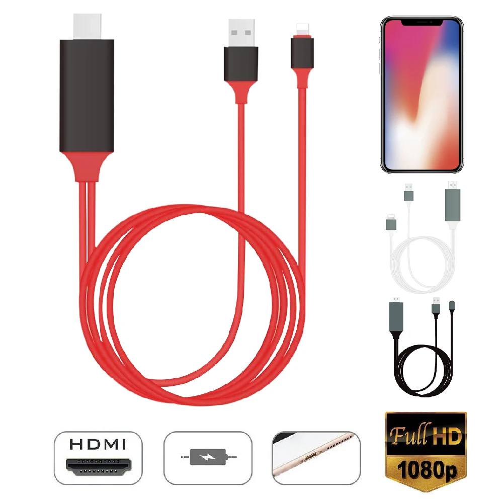 Кабель HD для мобильного телефона на экран Apple Android phone type C универсальный три в
