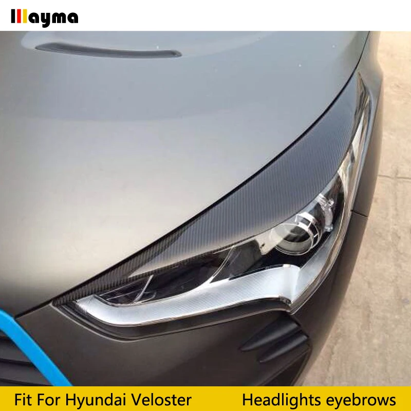 LP Style для Hyundai Veloster 1.6L 1 6 T углеродное волокно широкая фара тела брови CF бампер веко