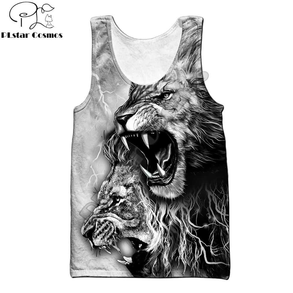 

Lion Warrior Armor 3D Printed men vest Harajuku Fashion Sleeveless T-shirt summer streetwear Cool Unisex tank top BX013