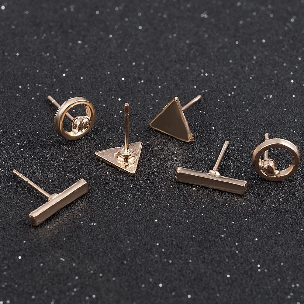 2020 модные ювелирные аксессуары 3 шт./компл. женские простые золотые серьги