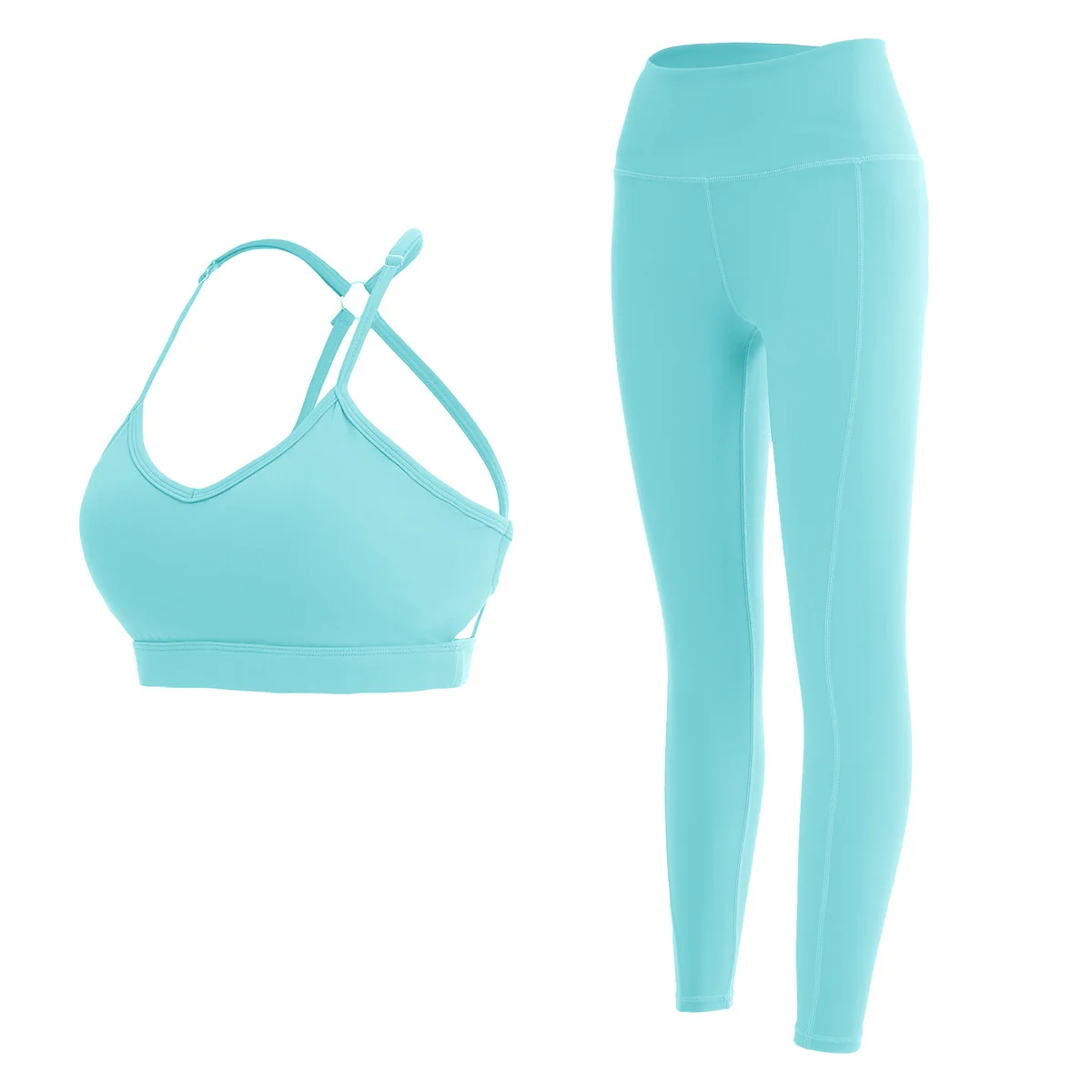 

Hot Women's Tracksuit Seamless Yoga Set Solid Fitness Suit High Waist Leggings Tights Bra Crop Tops Gym Sets Workout Outfits