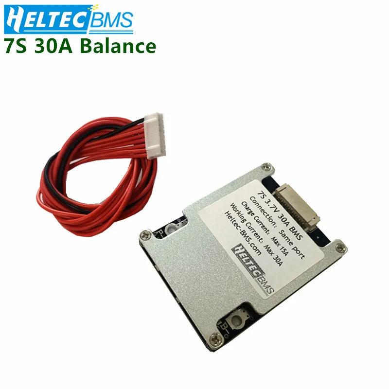 Плата защиты аккумулятора 24 в BMS 7S, 30 А, баланс 3,7 в, 18650, для электрического велосипеда 24 В и электроинструментов в пределах 550 Вт