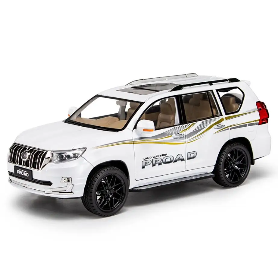 

1:18 scale toyota classic orv car LAND CRUISER prado metal model diecast vehicle pull back toy collection for boys gifts