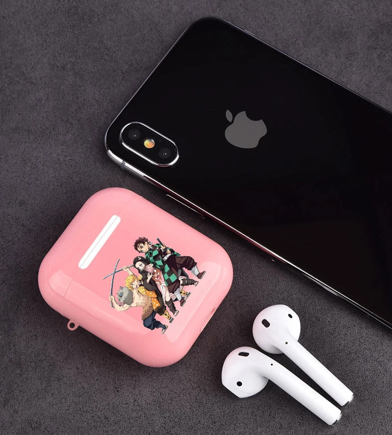 Kamado Nezuko Kimetsu no Yaiba Demon Slayer Airpod чехол для 2 1 s Для Air pod pro прозрачный милый розовый