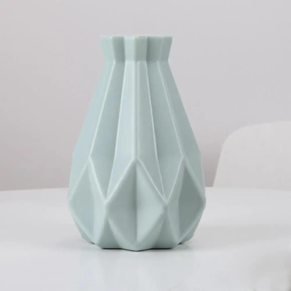 Beautiful Flower Vase Anti Fall Living Room Portable Nordic Plastic Desktop Balcony Pe Ornament Imitation Ceramic | Дом и сад