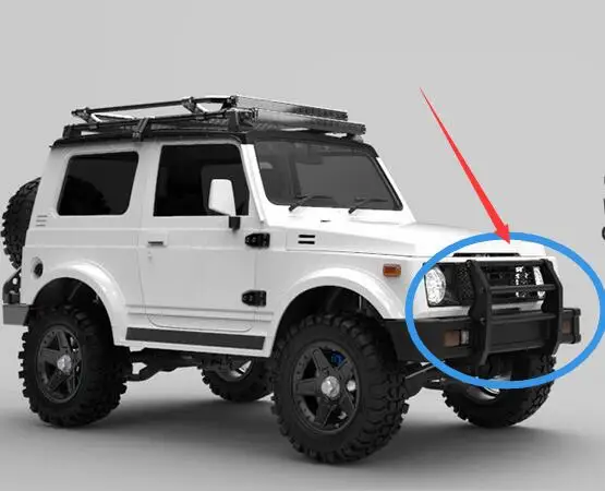 Sixer1 бульдог столкновения переднего бампера для Капо самурая SIXER CD15828 Jimny samurai 1/6