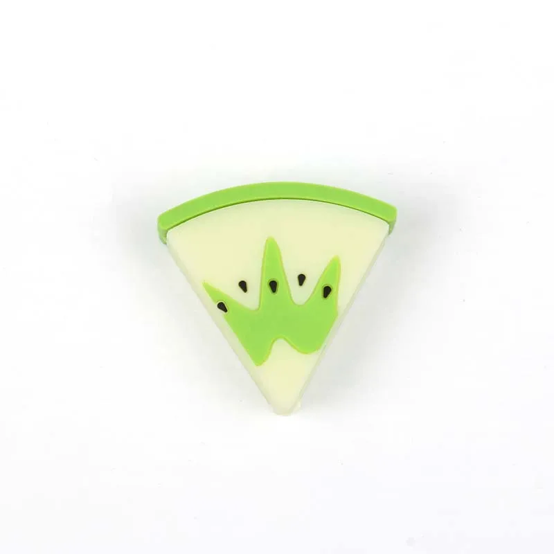 Kiwi fruit Милый кабель протектор шнур провода мультфильм защита для usb-кабель для iphone Силиконовые серьги фрукты крышка Winder зарядное устройство защита - Цвет: Kiwi fruit