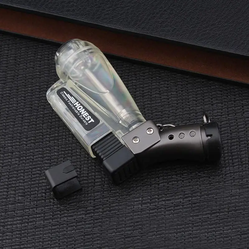 Бутановая Зажигалка для сигар ветрозащитная сигарет фонарь пламя распылитель