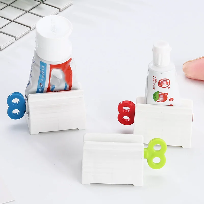 

New Bathroom Accessories Toothpaste Squeezer Tooth Paste Dispenser Tube Squeezer Facial Cleanser Press Rolling Holder for Kids
