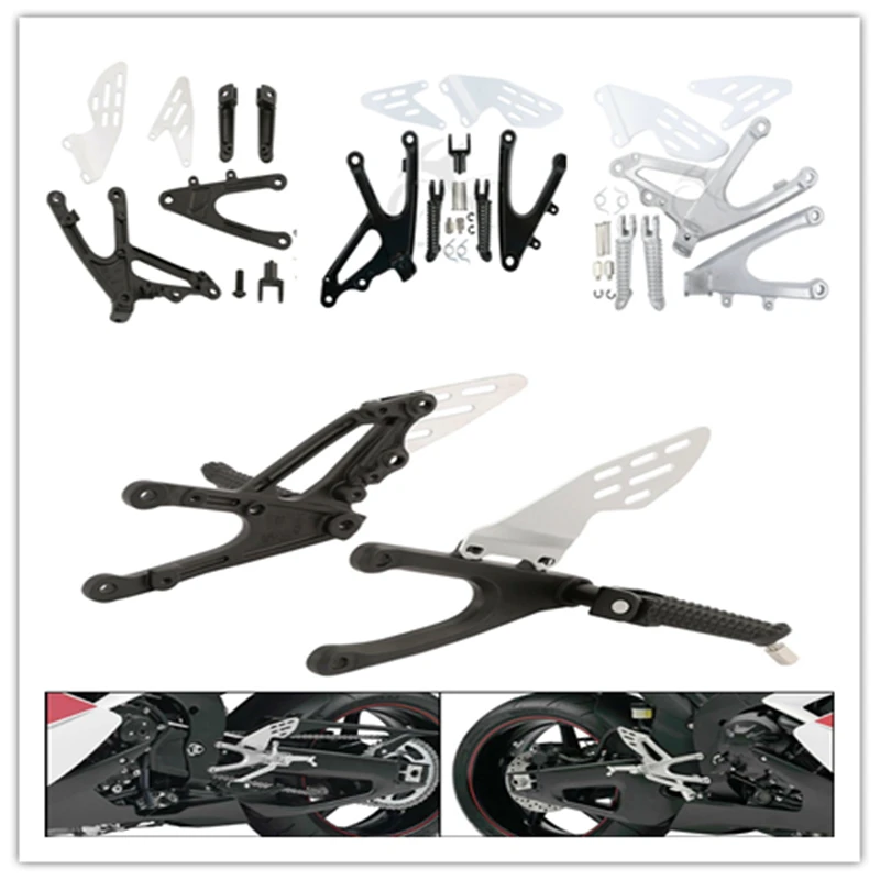 Motorcycle Front Rider Footrests Foot Pegs Bracket For YAMAHA YZF R1 YZF-R1 YZFR1 2007-2008 | Автомобили и мотоциклы