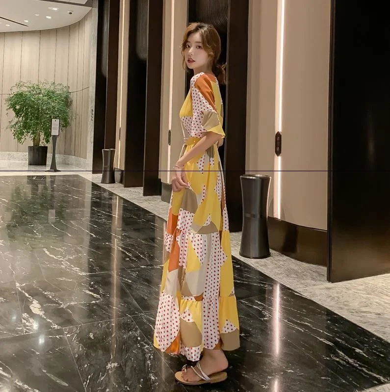 

2021 Chiffon Dress Gentle Dress Lady Sweet Long Elegant Dress Rac