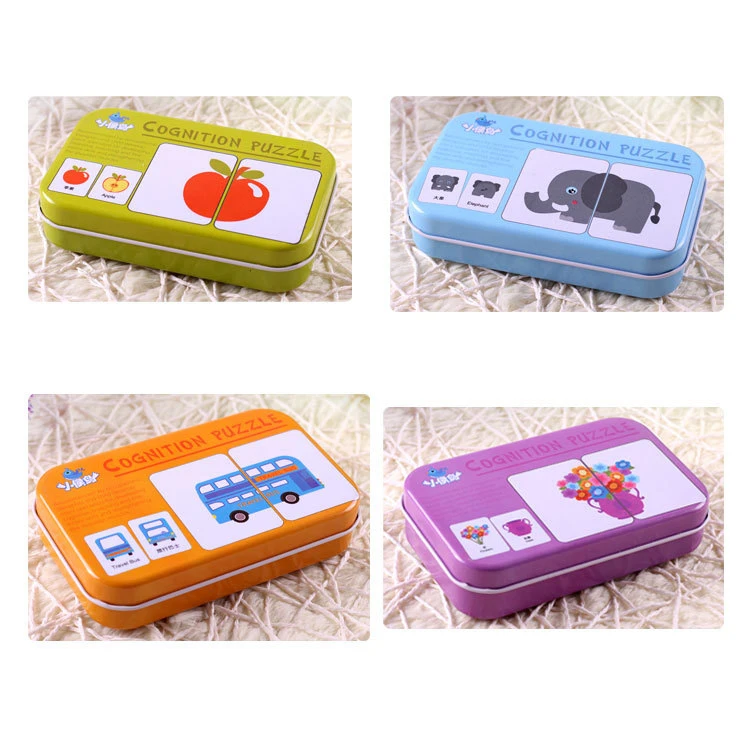 4 шт./компл. дети головоломки игрушки Монтессори Деревянные одинаковая