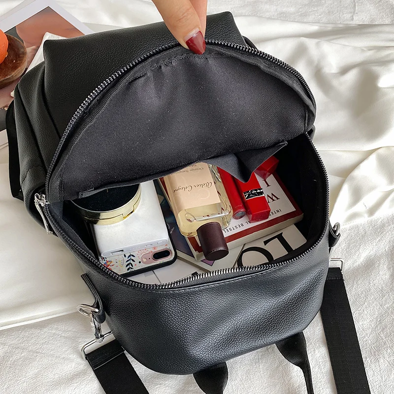 

Luxury PU Backpacks Women's Leather Backpack Casual Female Bagpack Anti Theft Travel Rucksack New Women Large Capacity Mochila