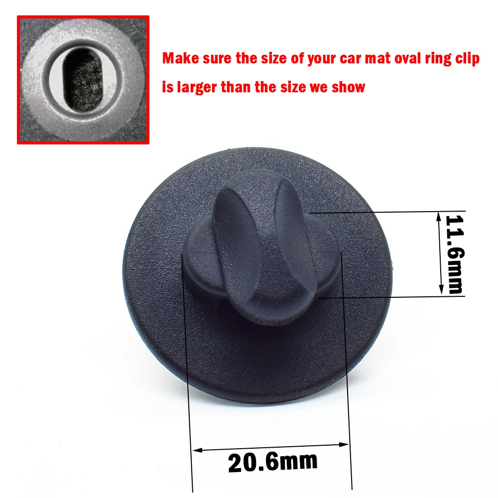 4X Carpet Clips Floor Mat Fixing Grip clip Turn Twist Lock Screw Oval Hole For Vw Audi Skoda Seat Buckle Mounting Point Clamp | Автомобили