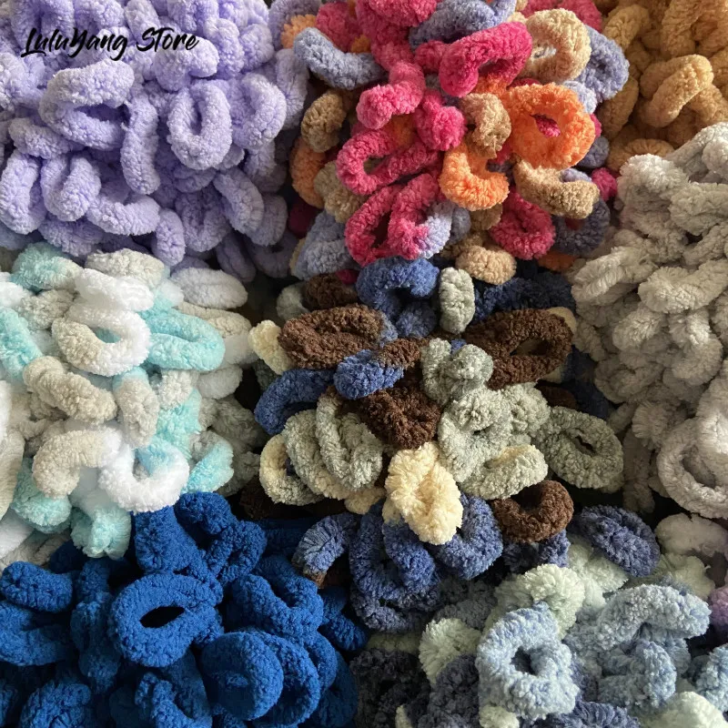 5 шт. пышная петля для пальцев пряжа из синели ручного вязания мягкая круглая