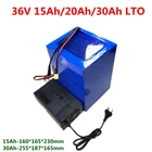 Литий-ионный аккумулятор Titanate 20000 cycles LTO 36V 15Ah 30Ah с BMS для скутера 250w 500w 1000w ebike, мотоцикла + зарядное устройство