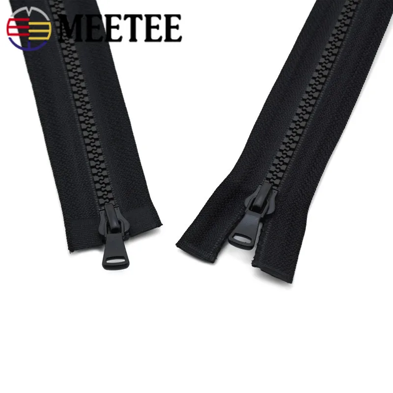 Meetee 3 шт. 80/90/100/120 см 5 # резиновые молнии с открытым концом двойные слайдеры куртка