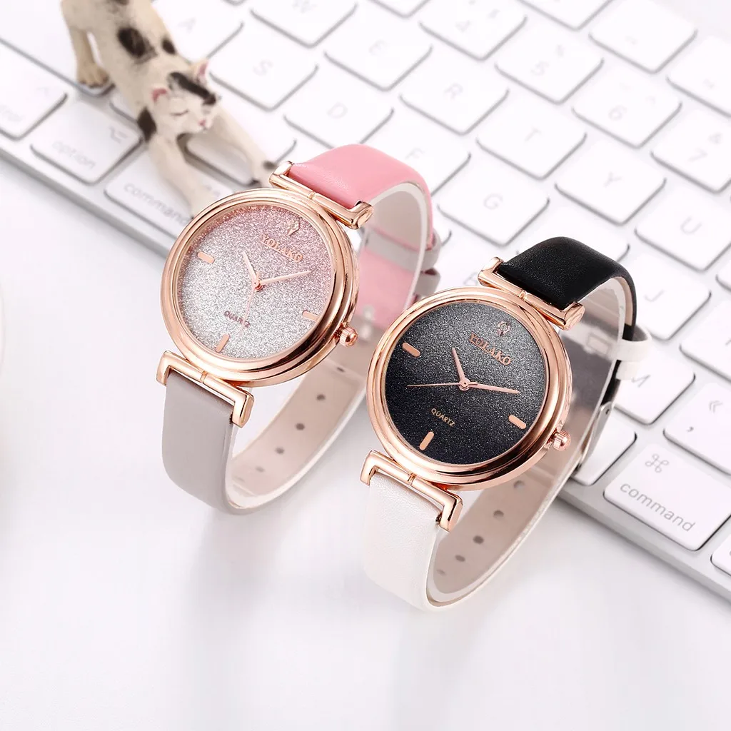 Хит продаж модные женские часы простой матовый инкрустированный алмазами ремень