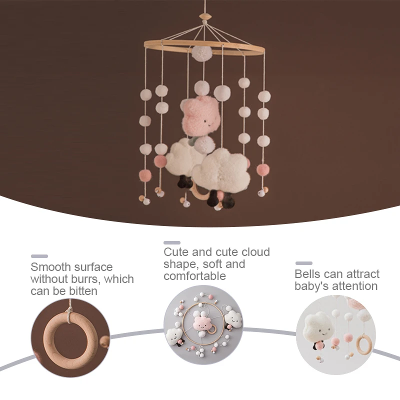 Let's Make детская деревянная погремушка 5 шт. 4-6 месяцев обучающее кольцо капок