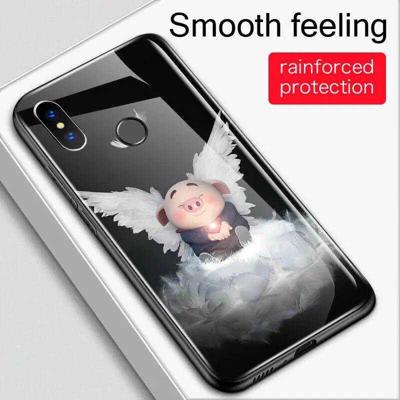 GKK закаленное стекло + Мягкий силиконовый чехол с рисунком для Xiaomi Redmi Note 5/Note 5 Pro |