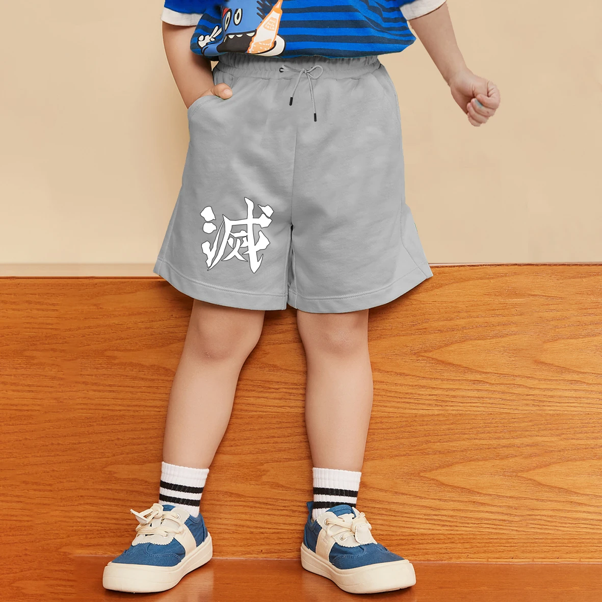 

Demon Killer Japanese Anime Children's Shorts Summer New Cartoon Boy and Girl Shorts 100% Cotton Soft Unisex Sports Shorts Stree