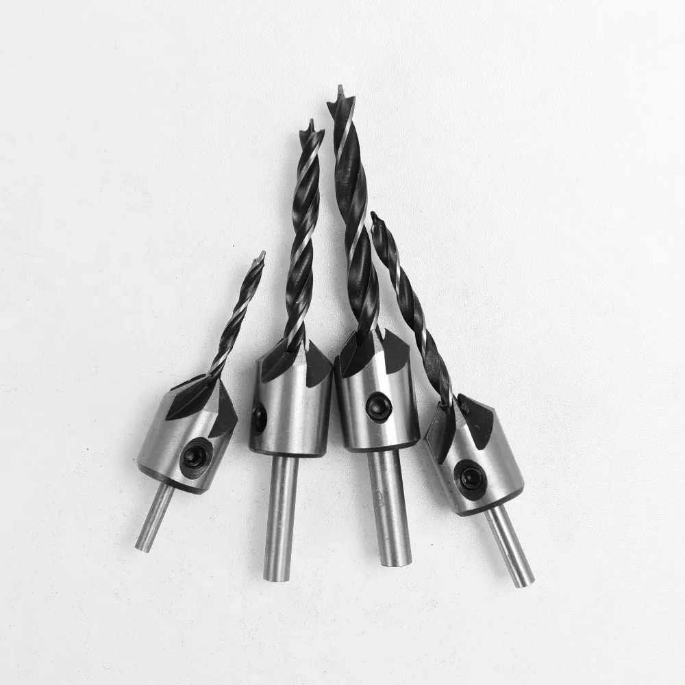 4 шт./компл. карбидные пилотные сверла деревянная фаска зенковочное сверло для