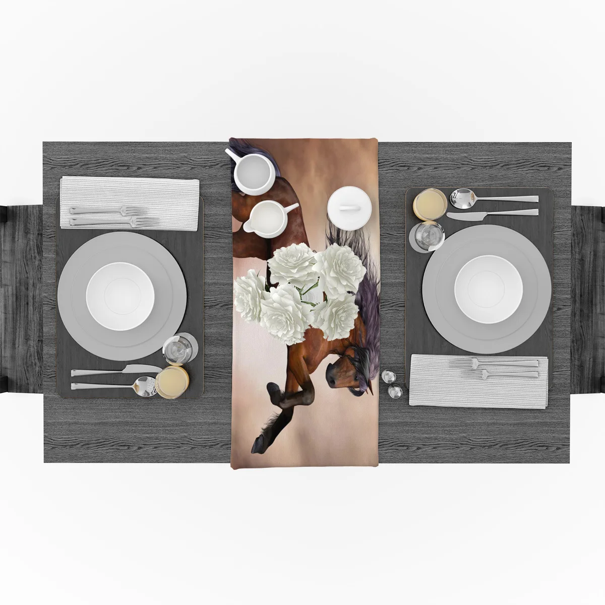 Современная настольная дорожка бегущая галочущая лошадь коричневое животное