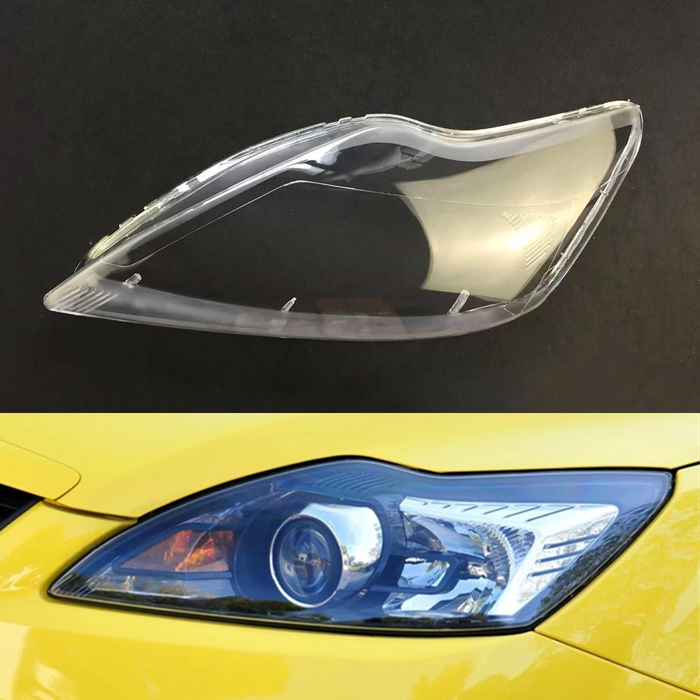 Driver Side Для Ford Focus 2009 2010 2011 Автомобильная фара с прозрачными линзами чехол Авто прозрачный абажур фара крышка фары - Цвет: Driver Side