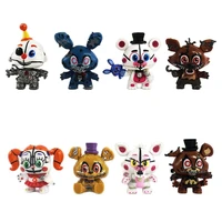 8 pcsset anime figure freddy toys five night at freddy fnaf bonnie bear foxy toy action figure pvc model children gifts