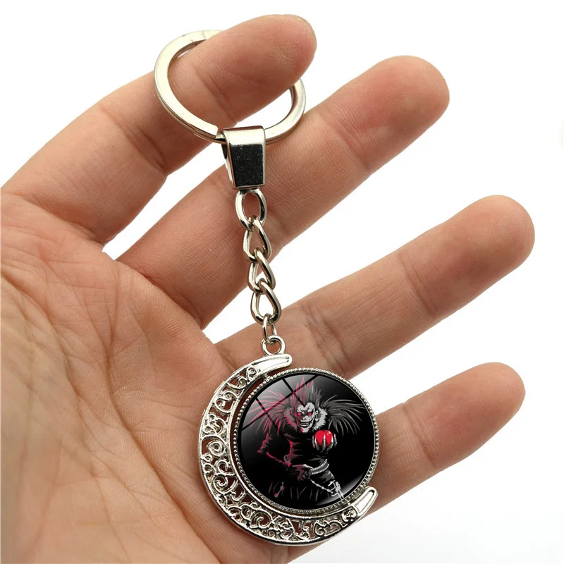 Брелок для ключей Death Note с подвеской в виде поворотной Луны на 360 градусов |