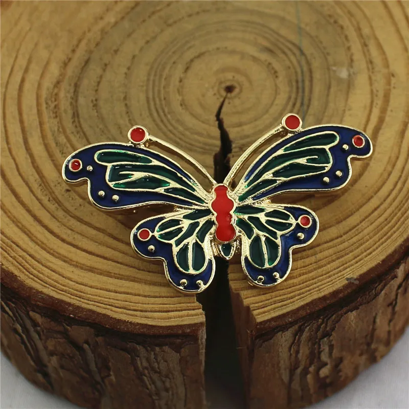 2021 new alloy plating gold color enamel butterfly brooch pin coat accessories corsage | Украшения и аксессуары