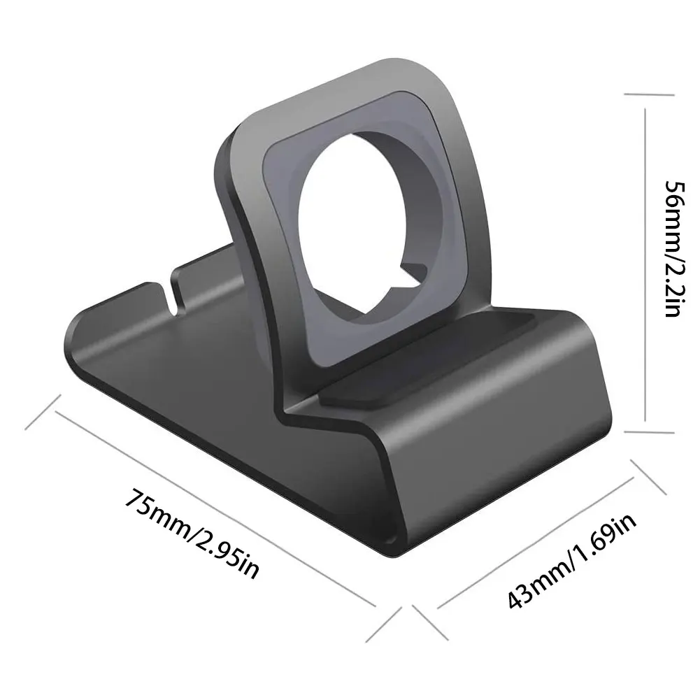 

Exquisite Aluminum Silicon Bracket Charger Dock Station Charging Holder For Apple Watch Stand Series SE/6/5/4/3/2/138 42 40 44mm