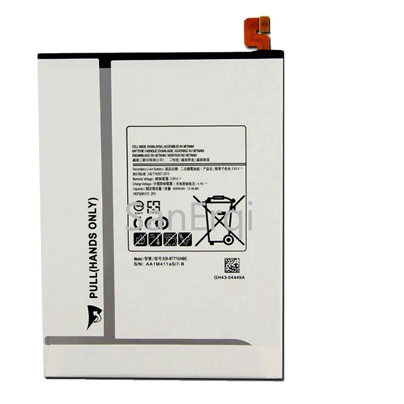 

Аккумулятор для планшета SAMSUNG EB-BT710ABA, EB-BT710ABE, 4000 мА · ч, для Samsung Galaxy Tab S2 8,0, SM-T710, T713, T715, T719C, T713N
