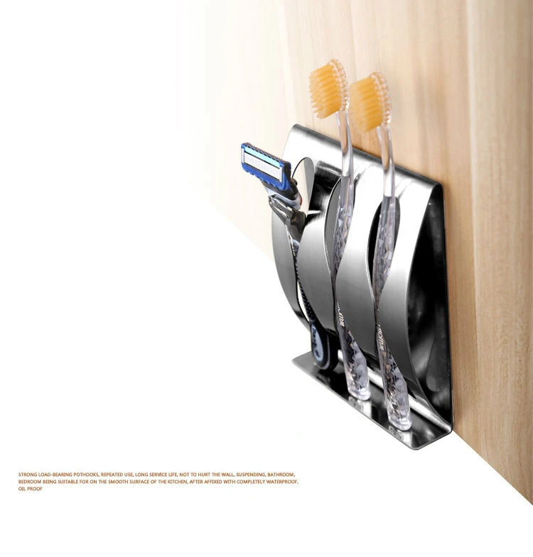 Настенный держатель для зубной щетки из нержавеющей стали 1 шт. самоклеящийся