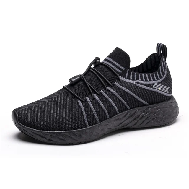 ONEMIX Black Running Shoes for Men Waterproof Breathable 2