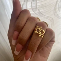 fashion olive branch open rings for women holiday jewelry rose color branches leaves rings plant anillos mujer friendship gifts