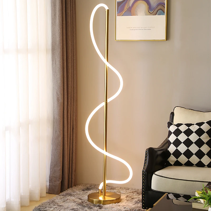 

Скандинавская светодиодная Напольная Лампа минималистичного дизайна, домашний декор для гостиной, спальни, прикроватный светильник для вн...