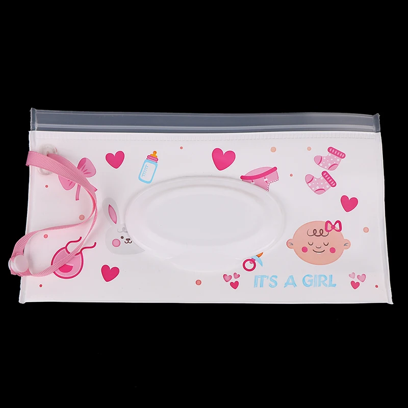 

Baby Care Wet Paper Lid Bag Cartoon Travel Wipes Cover Reusable Tissue Organizer For Baby Outdoor Carrying Bags For Stroller Car