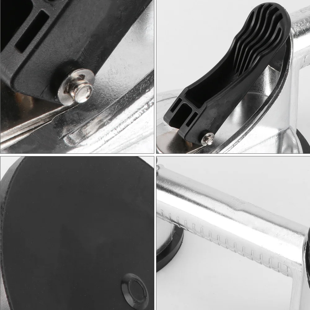 

1pc Aluminum Alloy 2 Jaw Suction Cup Plate Glass Lifting Hand Tool Gripper