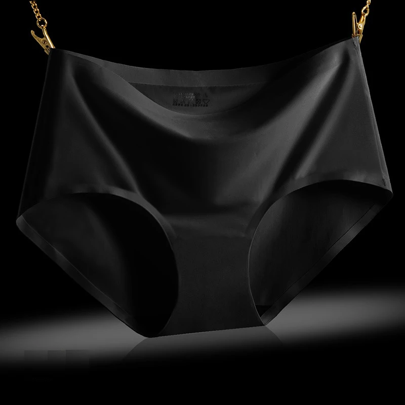 Бесшовные шелковые трусики для женщин удобные женские нижнее белье трусы с