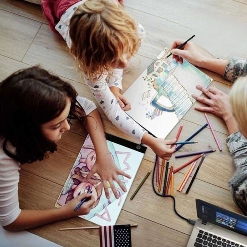 

Graphic Tablet LED Tracing Light Box Ultra Thin Stepless Dimmable Brightness Artcraft Light Table Pad Board