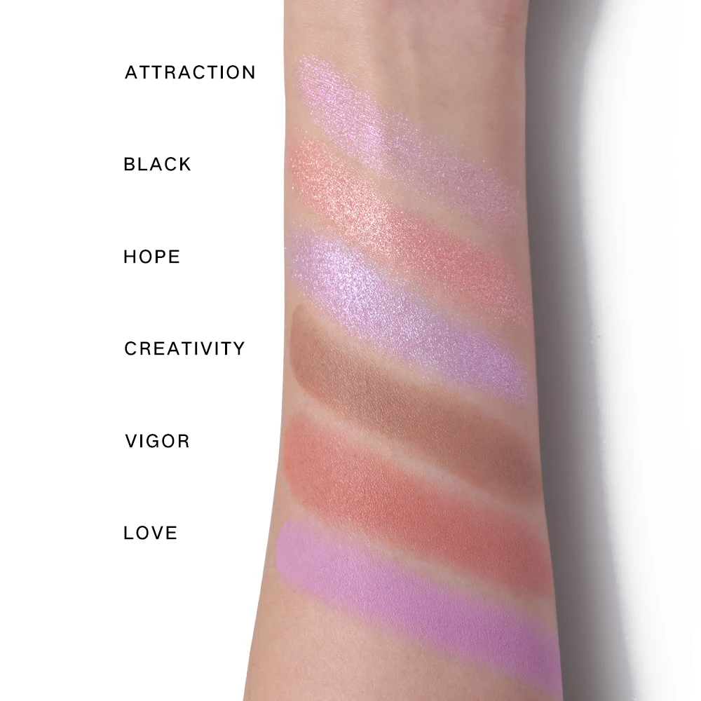 UCANBE 6 цветов блестящий хайлайтер и бронзер макияж Сияющие блестящие румяна