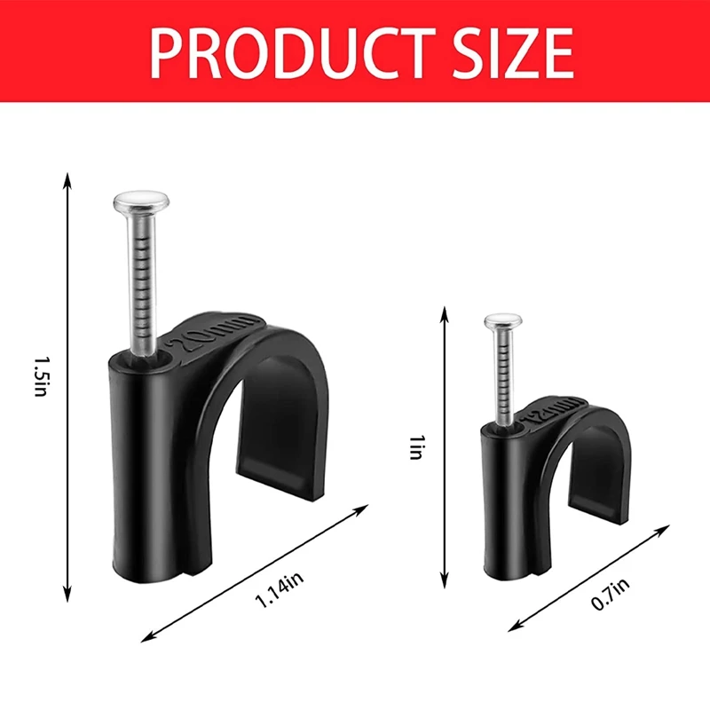 Half Clamp J-Hook with Nail-1/2 Inch 3/4 Black Nail for PEX Tubing Pipe Support 100Pack | Мебель