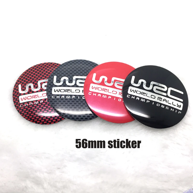 4pcs/set 56mm car wheel cap sticker for WRC center logo hub emblem Dust-proof badge Sticker | Автомобили и мотоциклы